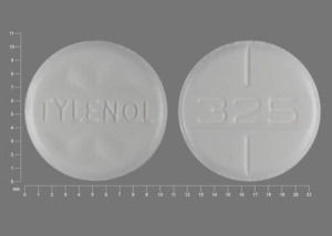 tylenol 325 mg regular strength pill acetaminophen round pills drugs generic imprint identifier shape
