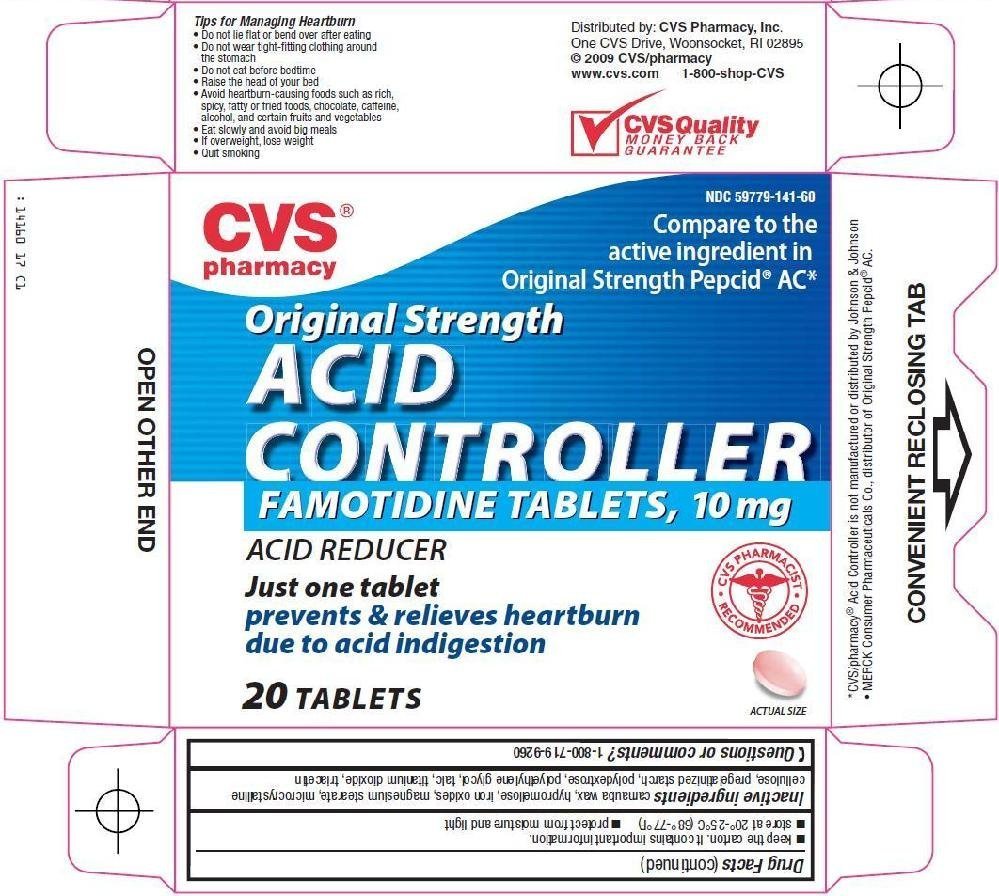 acid controller original strength  cvs pharmacy  famotidine 10mg tablet