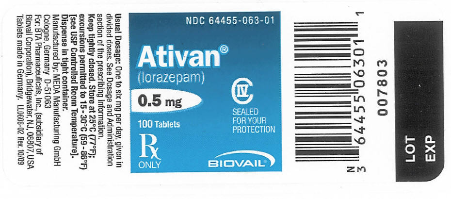 5mg ativan medication labels