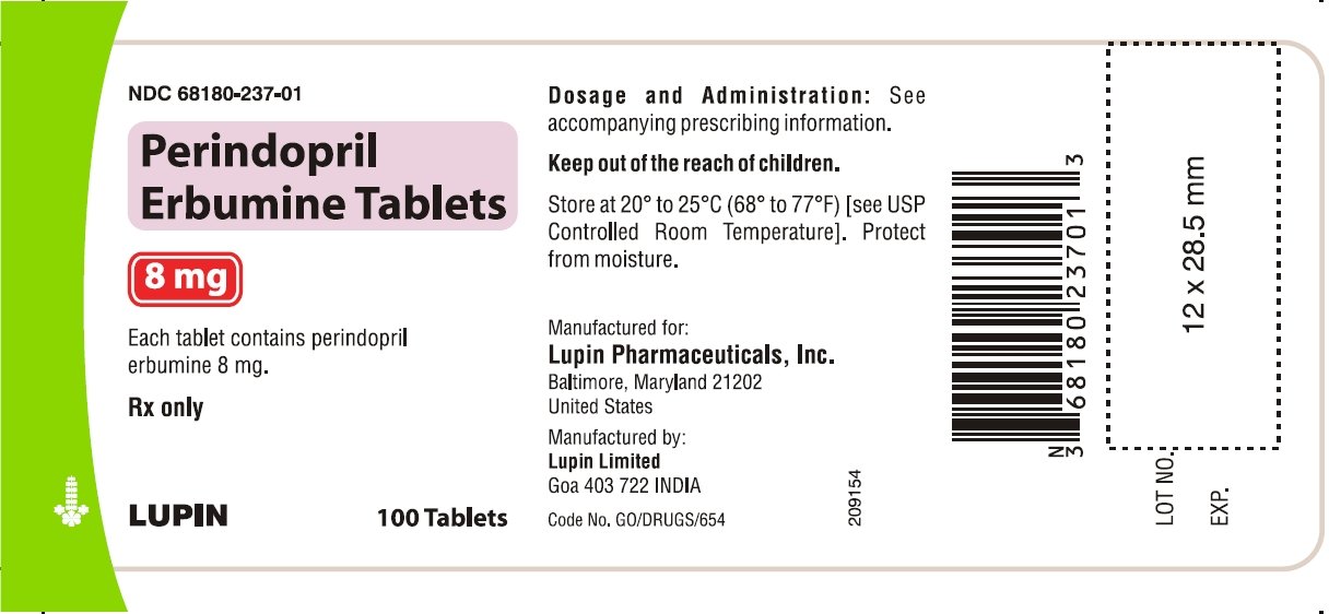 Each tablet contains Perindopril erbumine 8 mg.